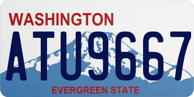 WA license plate ATU9667