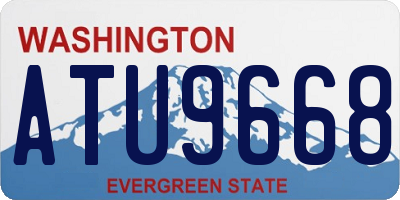 WA license plate ATU9668
