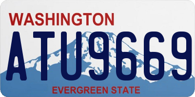 WA license plate ATU9669
