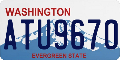 WA license plate ATU9670