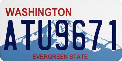 WA license plate ATU9671