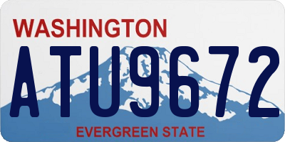 WA license plate ATU9672