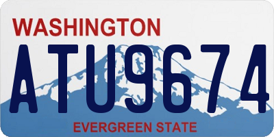 WA license plate ATU9674