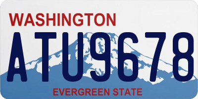 WA license plate ATU9678