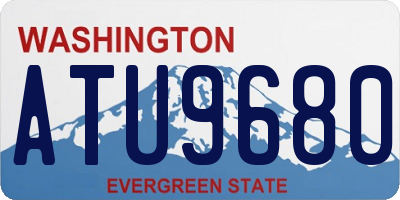 WA license plate ATU9680