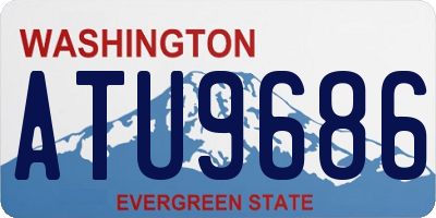 WA license plate ATU9686