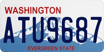 WA license plate ATU9687