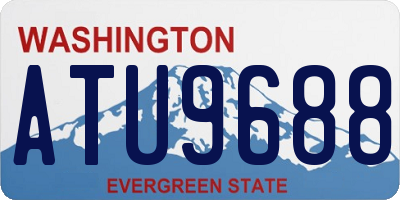 WA license plate ATU9688