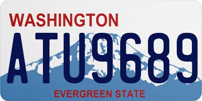 WA license plate ATU9689