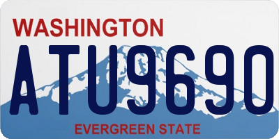 WA license plate ATU9690