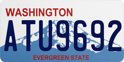WA license plate ATU9692