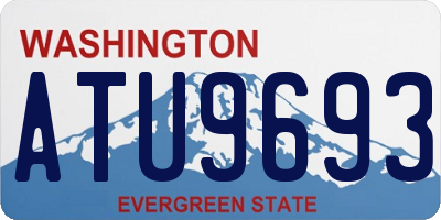 WA license plate ATU9693
