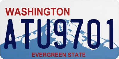WA license plate ATU9701