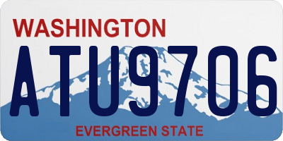 WA license plate ATU9706