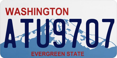 WA license plate ATU9707