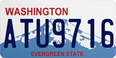 WA license plate ATU9716