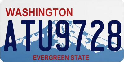WA license plate ATU9728