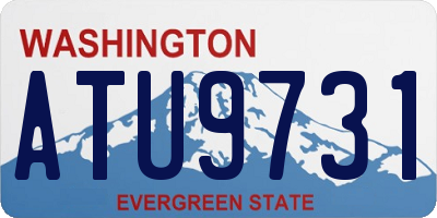 WA license plate ATU9731