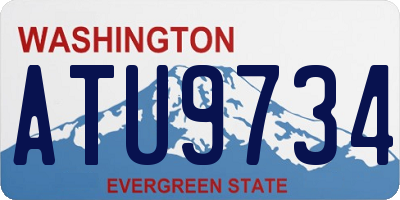 WA license plate ATU9734