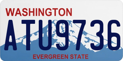 WA license plate ATU9736
