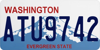 WA license plate ATU9742