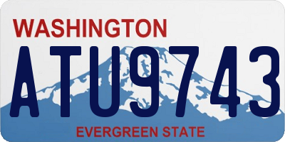 WA license plate ATU9743