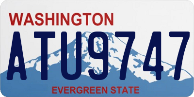 WA license plate ATU9747