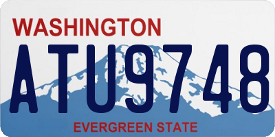 WA license plate ATU9748