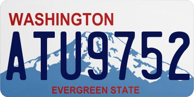 WA license plate ATU9752