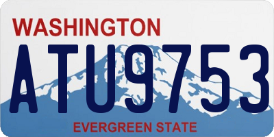 WA license plate ATU9753