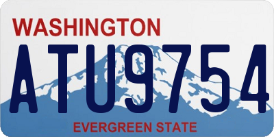WA license plate ATU9754