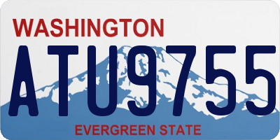 WA license plate ATU9755