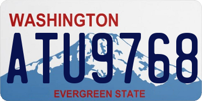 WA license plate ATU9768