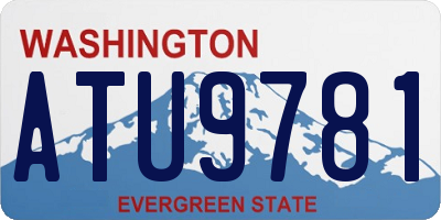 WA license plate ATU9781
