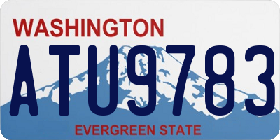 WA license plate ATU9783