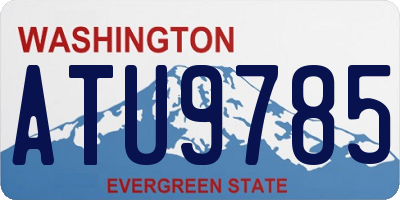WA license plate ATU9785