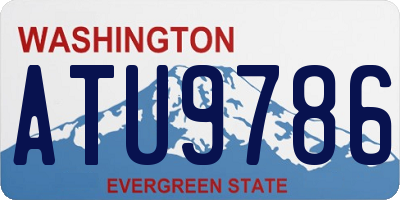 WA license plate ATU9786
