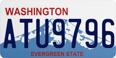 WA license plate ATU9796