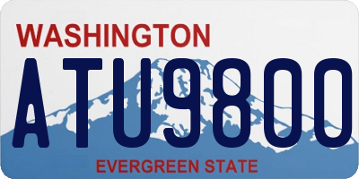 WA license plate ATU9800