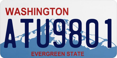 WA license plate ATU9801