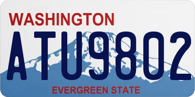 WA license plate ATU9802