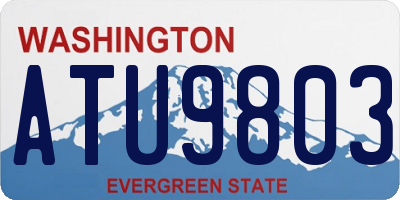 WA license plate ATU9803