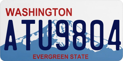WA license plate ATU9804