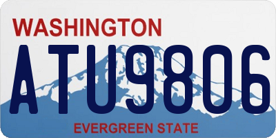 WA license plate ATU9806