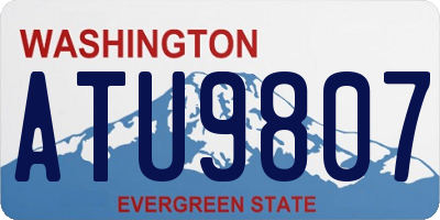 WA license plate ATU9807