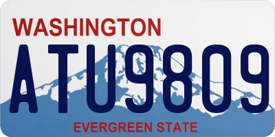 WA license plate ATU9809