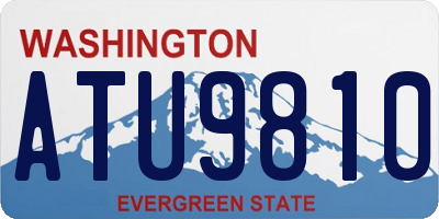 WA license plate ATU9810