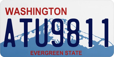 WA license plate ATU9811