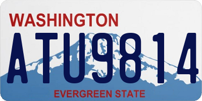 WA license plate ATU9814