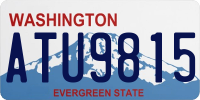 WA license plate ATU9815
